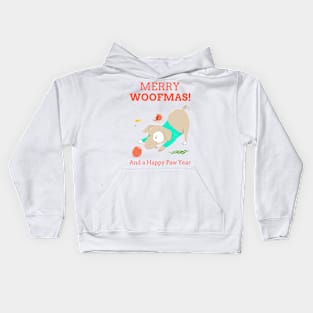 Merry Woofmas Kids Hoodie